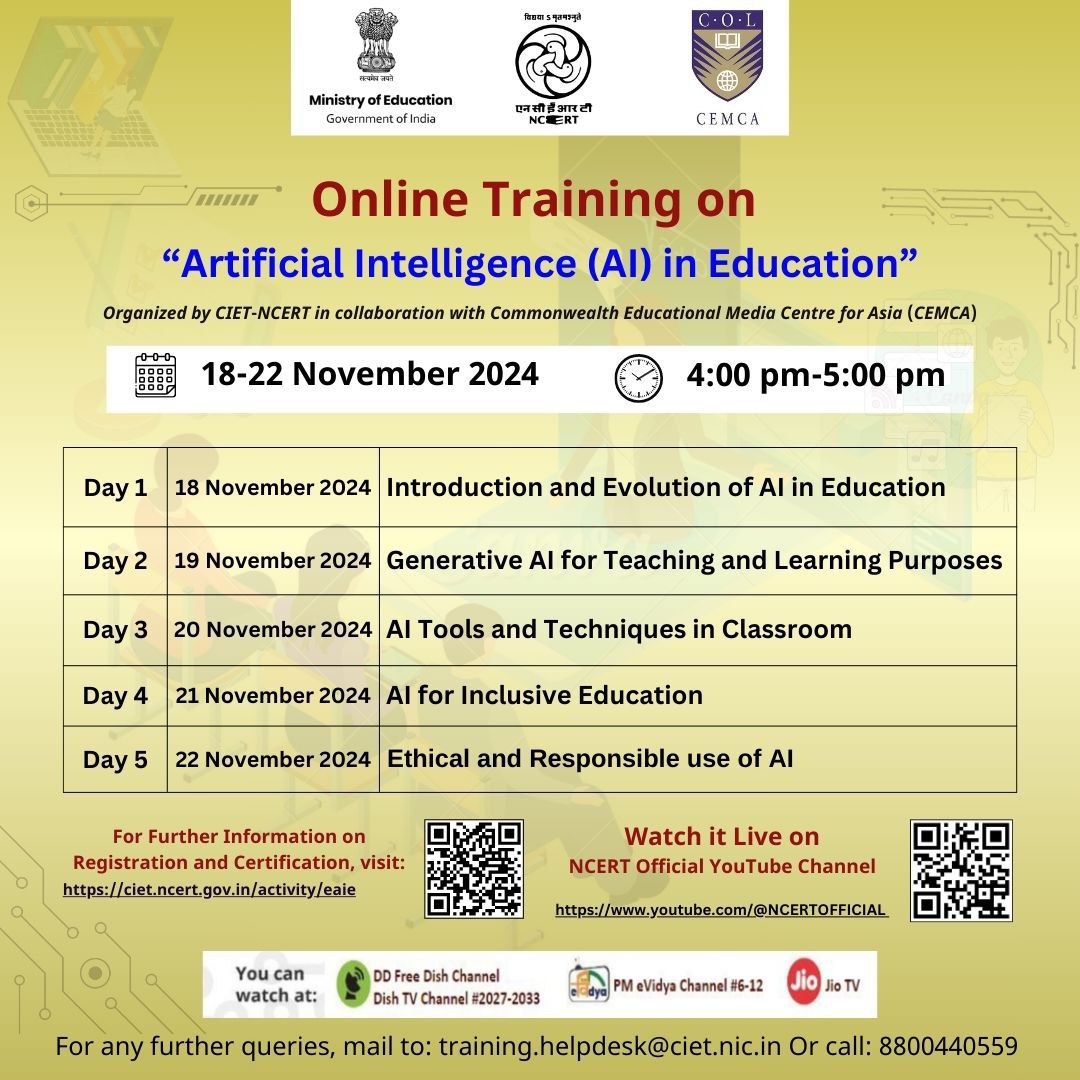 Online Training on Artificial intelligence (AI) in Education Image