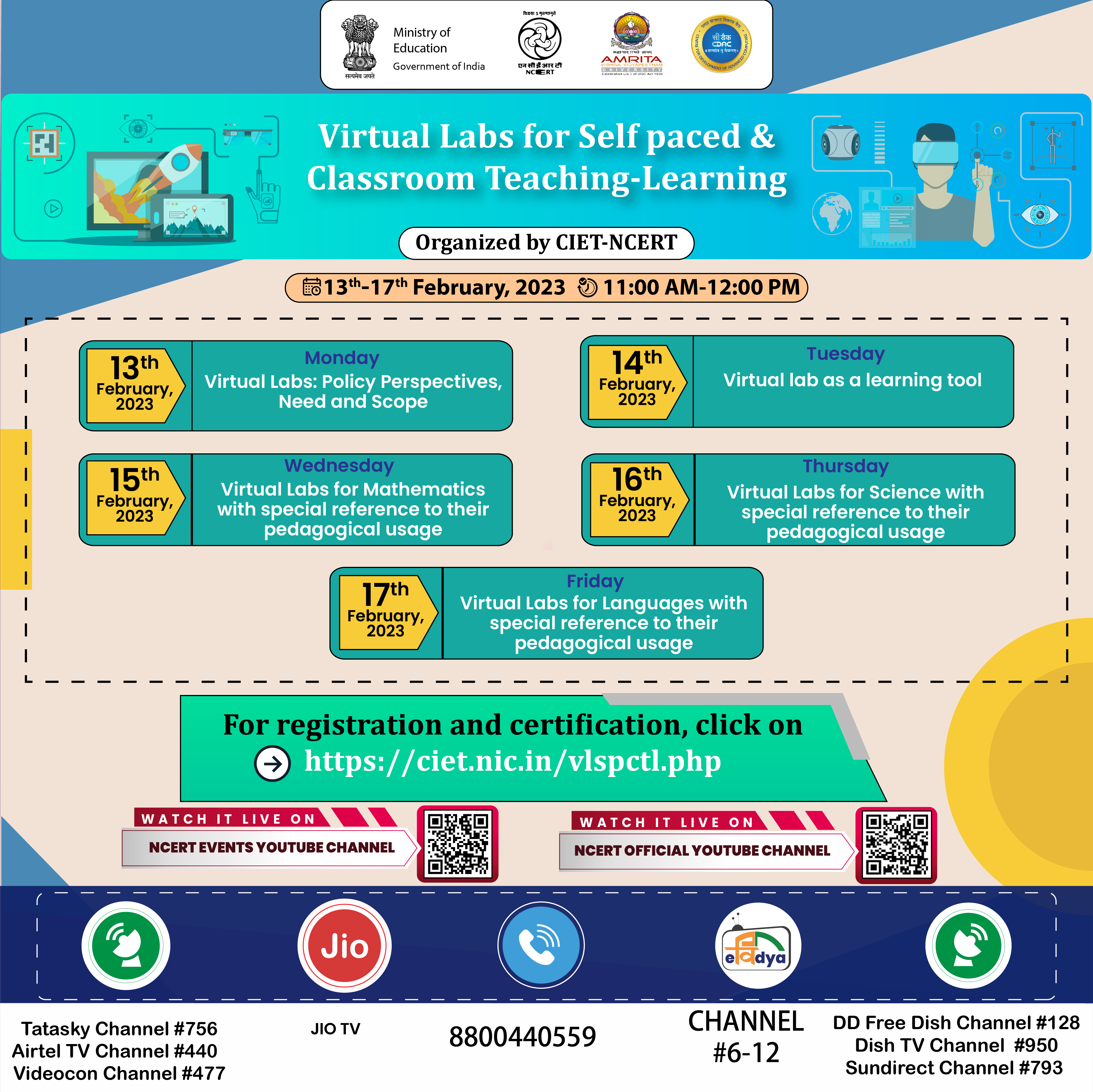 Online Training on Virtual Labs for Self paced & Classroom Teaching-Learning Image
