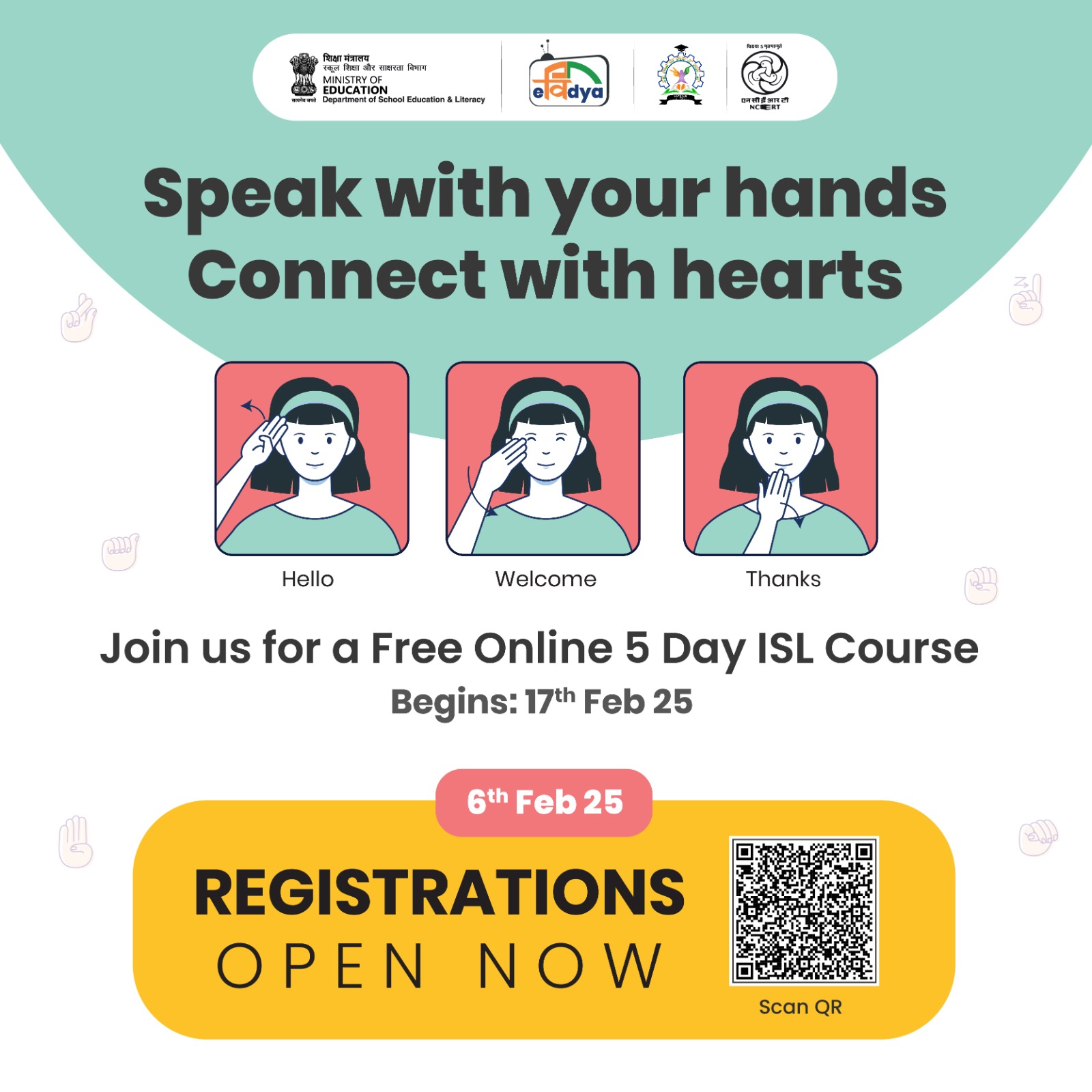 In observance of International Sign Language Day Image